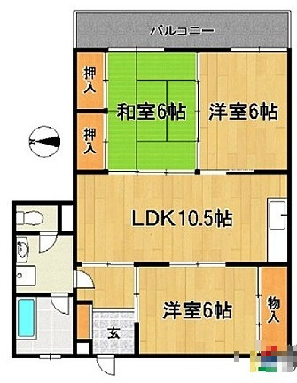 ハイツ市ノ上の間取り