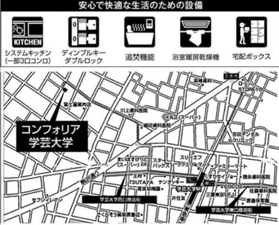 【地図】 | コンフォリア学芸大学 | コンフォリア学芸大学