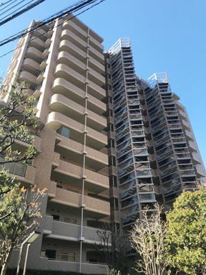 【外観】 | ヴィルクレール二子多摩川サウスウイング | 屋上広場にて多摩川花火大会が観覧出来ます♪