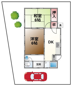 【間取り】 | 苗鹿①　T邸貸家