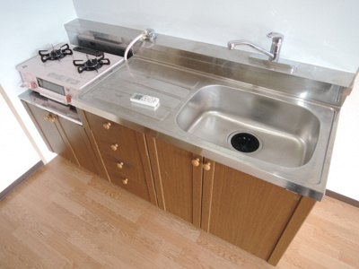 【キッチン】 | カーサフィオーレ弐番館 | ☆ガスコンロ２口＆グリル付☆