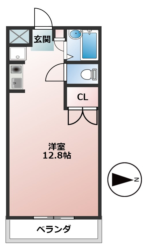 一光林町コーポ第一の間取り