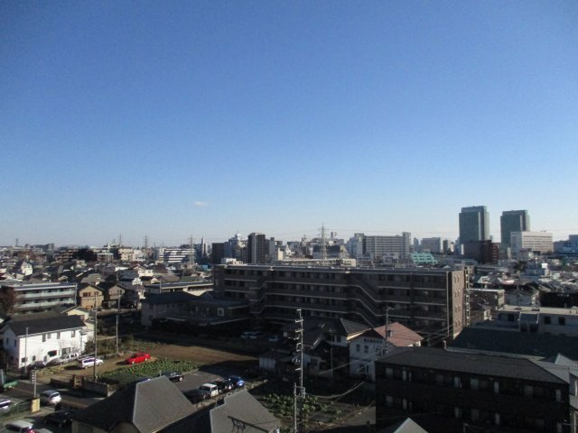 ファミール津田沼８Ｆ　船橋市前原４丁目　中古マンション　リフォーム済の展望|最上階なので眺望良好です。