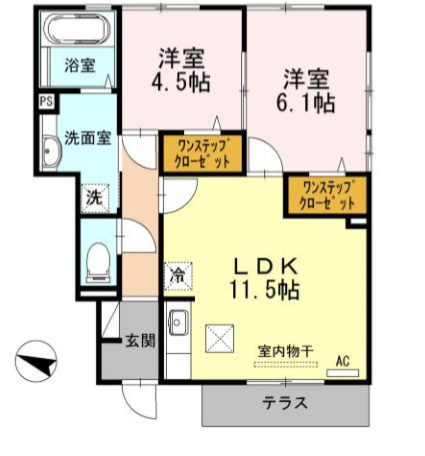 ｃｏｍｆｏｒｔ石川の間取り