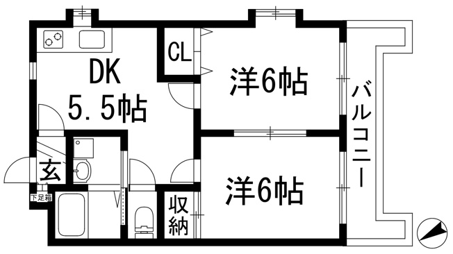 【間取り】 | フローレンス西宮2
