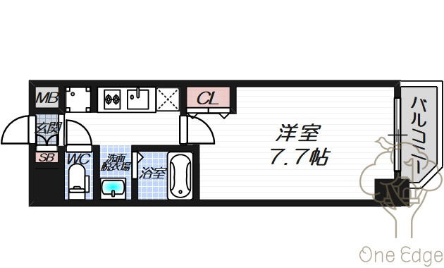 LaJolla西天満の間取り