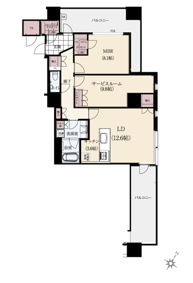 【間取り】 | LA MIA CASA | LDK16.2帖でゆったり。Sic・Wic・TR等収納力抜群