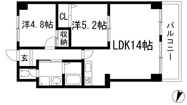 【間取り】 | ファミーユ静愛２