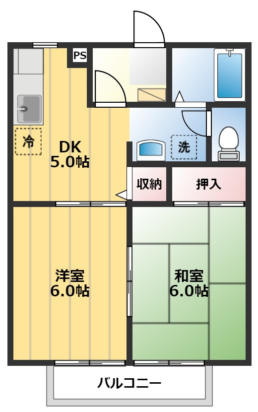 フレンズハイツAの間取り