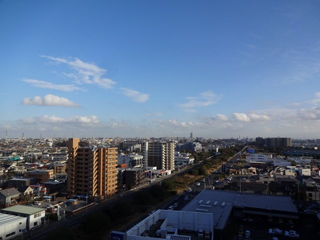 幕張ガーデンフォート１３階　花見川区幕張町５丁目　中古マンションの展望|南東向きにつき陽当り良好です。