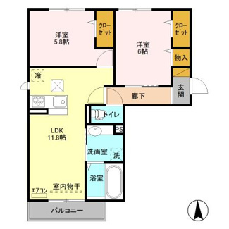 【間取り】 | ルピナスヴィラB