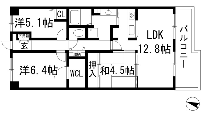 【間取り】 | ラビスタ宝塚エスティオ２番館