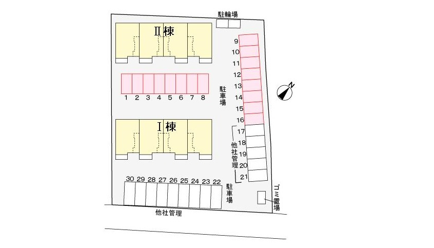 ルミエール豊四季Ⅰの区画図