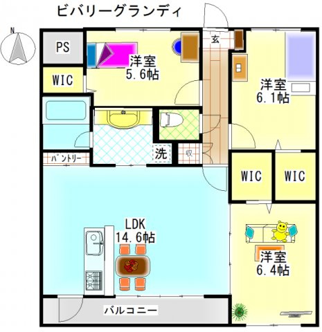 ビバリーグランディの間取り