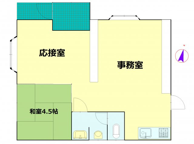 富岡市下黒岩貸事務所の間取り