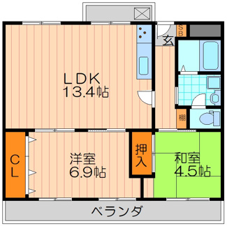 【間取り】 | エル・セレーノ古川橋Ｂ棟