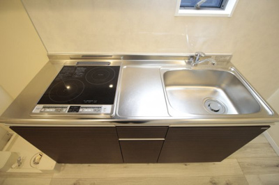 【キッチン】 | AQUE15 | 2口IHクッキングヒーター付きです。