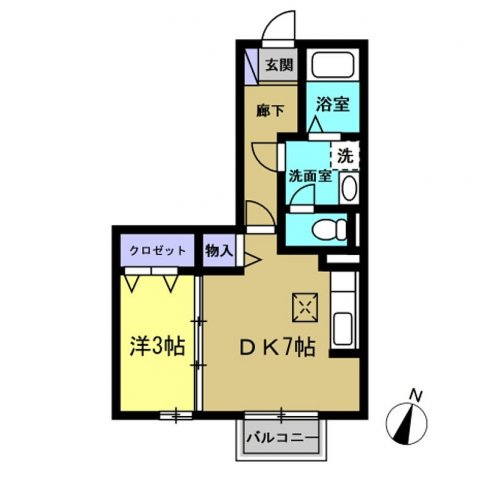 リビングタウンかじま台Aの間取り