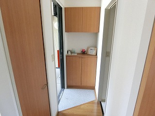 エクセルタウン合川 A棟の玄関