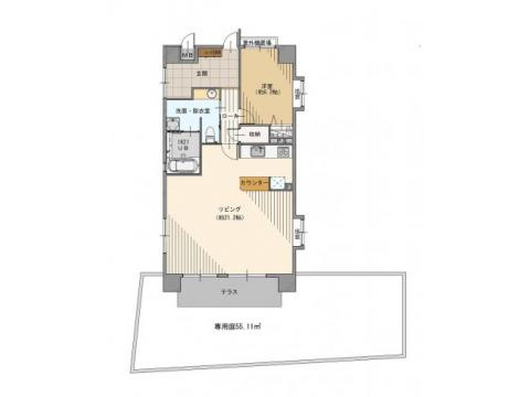 ロマネスクヴューコート植物園の間取り|専用庭付き