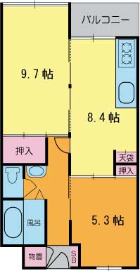 【間取り】 | 夢野ハイタウン1号棟