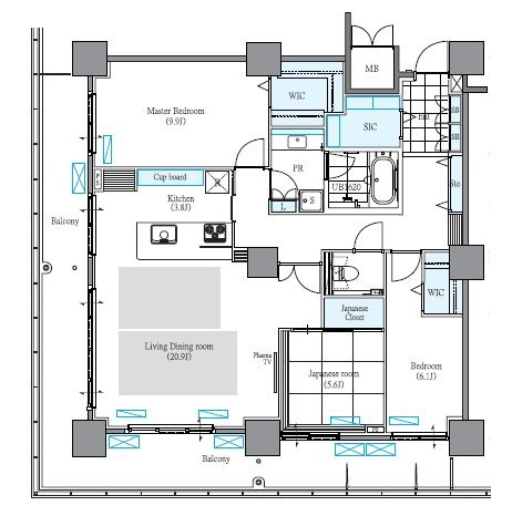 荒川区南千住４丁目の賃貸マンションの間取り