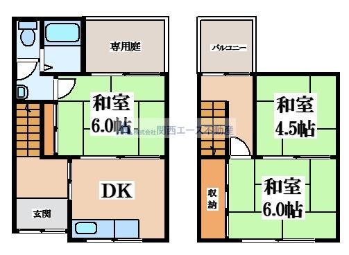 【間取り】 | 稲葉４丁目貸家