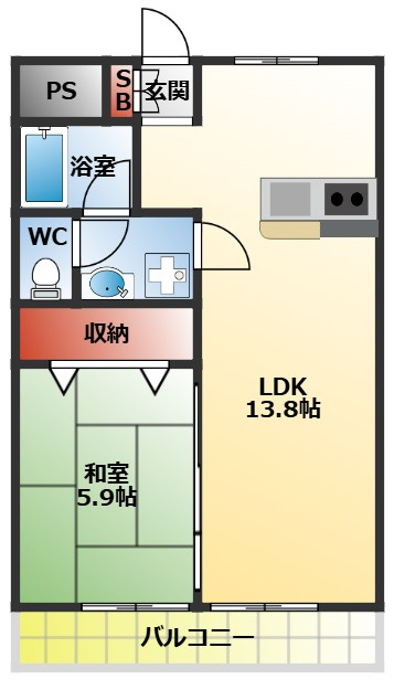 ウインド・ヒル香里Ⅰの間取り