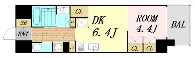 コンフォリア北堀江一丁目　仲介手数料無料の間取り