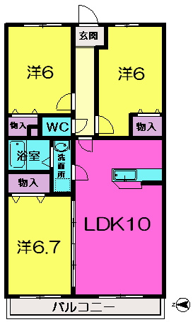 【間取り】 | シャルムサンヒルズ
