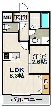 ONLYONE宝塚の間取り