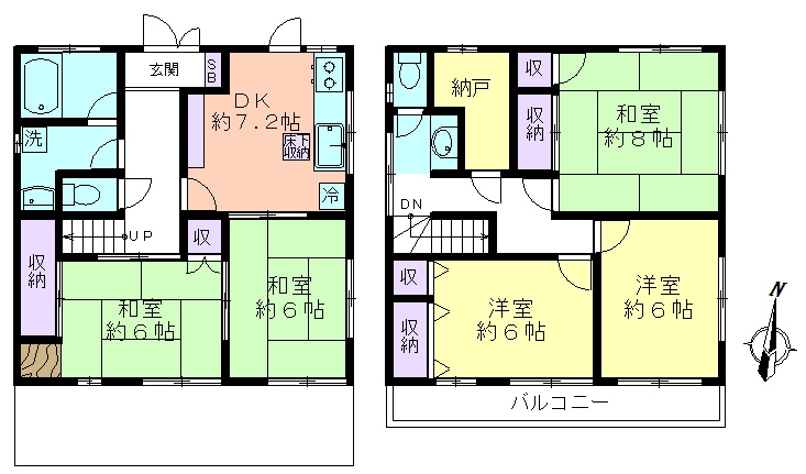 幸町2丁目貸家の間取り