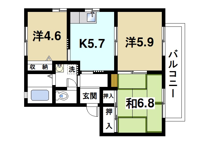 ベルビュの間取り