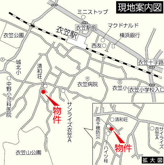【地図】 | ユナイト 衣笠アンシュレッタの杜