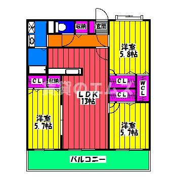 【間取り】 | ニューベリーヒルズ空港南 | ニューベリーヒルズ空港南の間取り