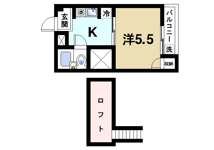 谷垣マンションの間取り