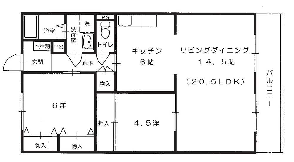 グリーンゼファーの間取り|グリーンゼファー302号