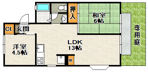 ドミール荻野の間取り