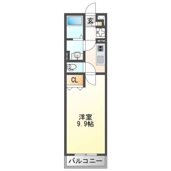 大阪市西淀川区竹島３丁目の賃貸マンションの間取り