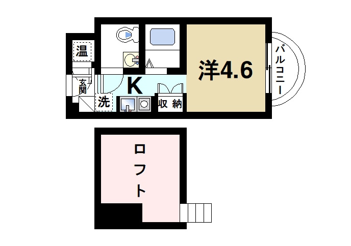 エヌエムドゥーズの間取り|ロフト付きの間取りです