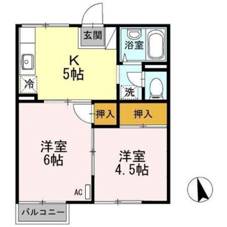【間取り】 | コーポ羽衣　シャルダンC