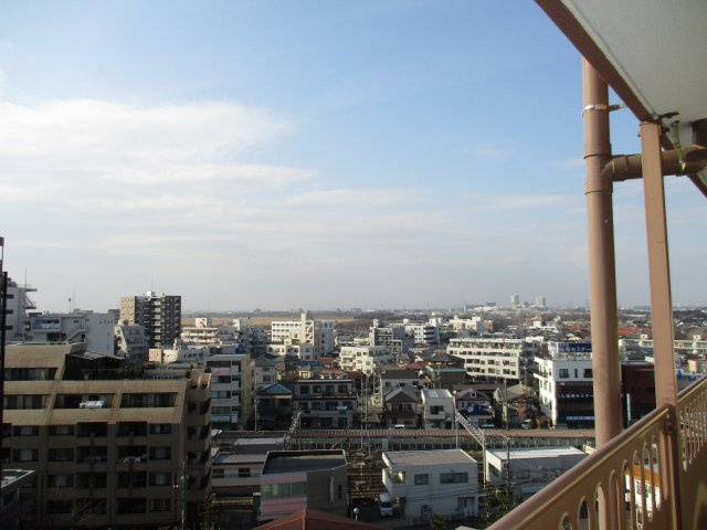 京成サンコーポ八千代台　八千代市八千代台東１丁目　中古マンションの展望|共用廊下からの眺望です