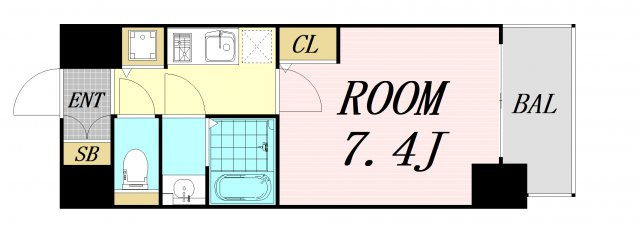 S-RESIDENCE江坂Eminence　仲介手数料無料の間取り