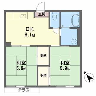 【間取り】 | ハイツ　ブルネン