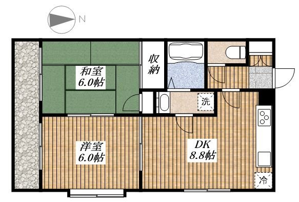 シャンブルド昭島の間取り