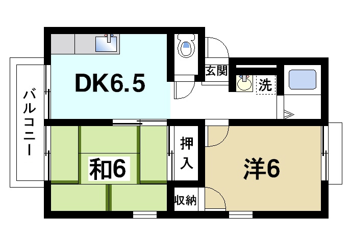 エステートピアヨネザワの間取り|カップルさんにもおすすめの間取りです