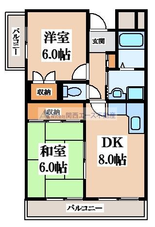 【間取り】 | ビューハイツ四條畷