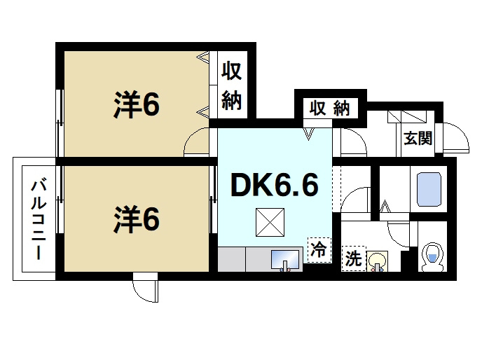 フローラルヒルズⅡの間取り|シンプルで使い勝手の良い間取りです