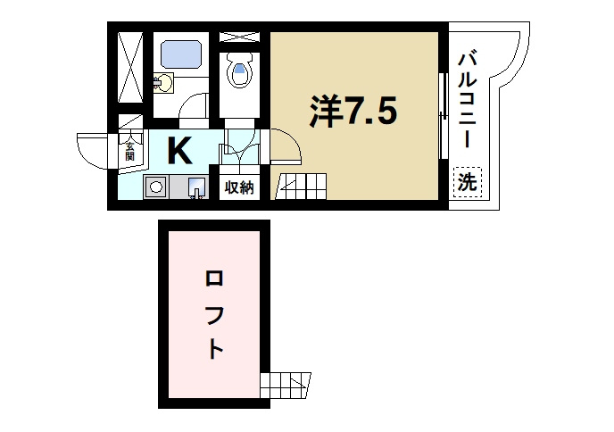 アイリスハイツ2号館の間取り|使いやすい広さの洋室があります