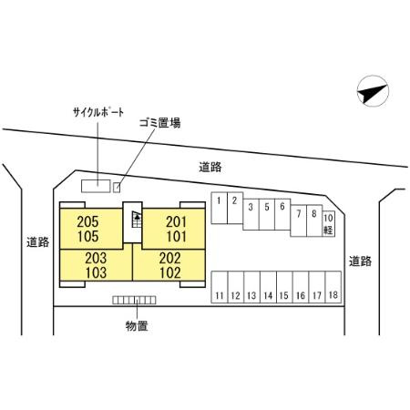 レセンテ1038の区画図